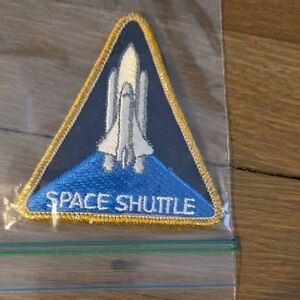 NASA Space Shuttle Embroidered Patch - Blue and Gold. NEW
